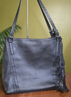 Darcy Marks London Black Vegan Leather Tote